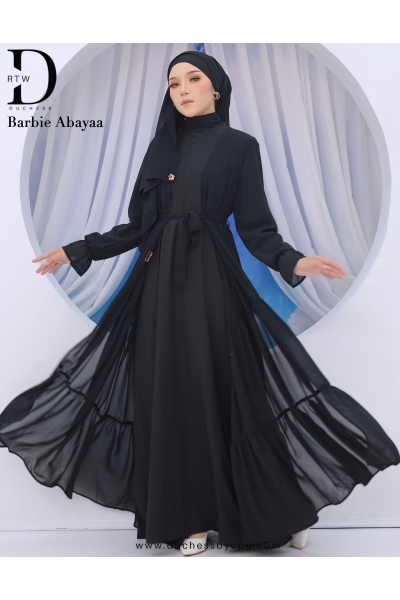 PRE ORDER BARBIE ABAYAA  - BLACK PRE ORDER BARBIE ABAYAA  - BLACK